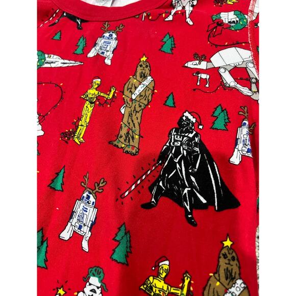Hanna Andersson Organic Cotton Star Wars Christmas Pajama Top, Red Women’s XL - Picture 5 of 8